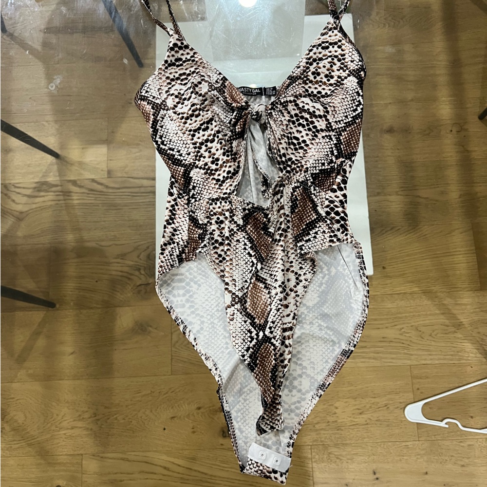 Nasty Gal Animal/Leopard Print Body Suit